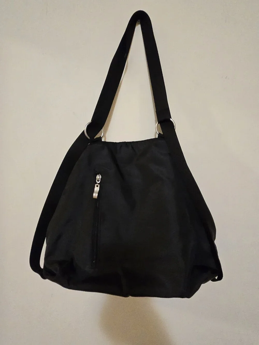 Black  Baggallini Backpack Bag with Silver Turn-Lock Closure